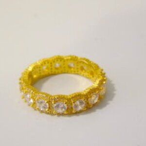 Diamonique Eternity Halo Band Ring Size 9